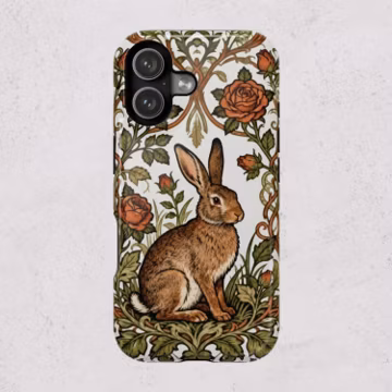 Rabbit Forest Magsafe iPhone Case, Retro Cottagecore Phone Accessories, Protective Phone Cover, iPhone 17 16 15 14 13 Pro Max