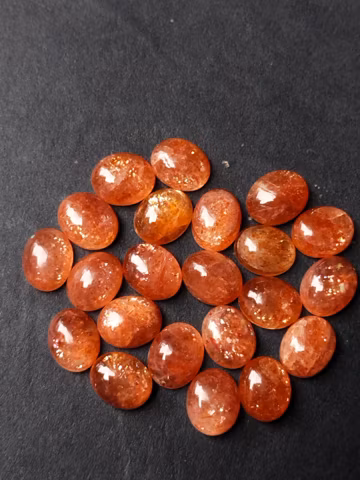Natural Shiny Oregon Sunstone Flat Back Oval Shape Loose Calibrated Jewellery Cabochons 4x6,5x7,6x8,7x9,8x10,9x11,10x12,10x14,12x16 MM