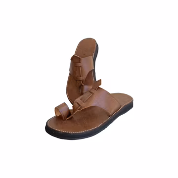 Sandales Cuir Véritable Homme – Modèle Ouvert Fait Main – Confort Respirant – Style Bohème Chic – Artisanat Marocain