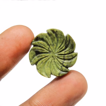 Beautiful Flower Shape Carved Gemstone, Gogunjula Jasper Gemstone Carving, Gogunjula Jasper Stone, Pendant Making Supplies Stone - 22x22x4mm