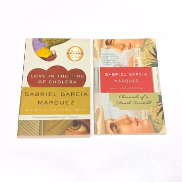 Used Paperback Book - Chronicle of a Death Foretold & Love in the Time of Cholera by Gabriel García Márquez | Vintage Paperback Book Used
