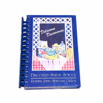 Used Cookbook - Vintage - Delicious Discoveries Roswell Georgia United Methodist Church Spiral Bound Recipe Book - PreOwned Good Condition