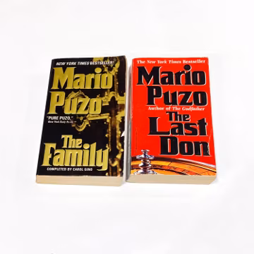 Used Paperback Book - Mario Puzo - The Family & The Last Don - Classic Literature - Vintage Paperback Book lot of 2 - Pre Owned - Very Good