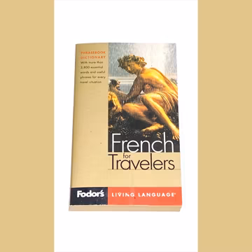French for Travelers - French Phrasebook Dictionary - Vintage Paperback - Fodors Living Language - Pre-Owned Used - Very Good Condition