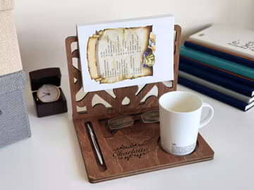 Personalized Wooden Book Stand, Book Valet, Book Holder Stand for Reading, Mom Gift for Mothers Day, Rest For Book Nook, Book End Table Gift