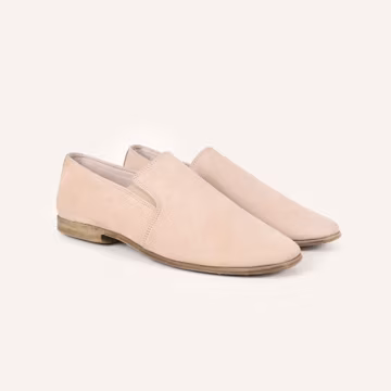 Handmade Coral Suede Loafers | Turkish Yemeni Shoes