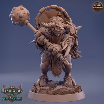 Minotaur Warrior War Chief | 3 Sizes /Scales| D&D 5e Megaboss Beastmen| Dungeons and Dragons | Pathfinder