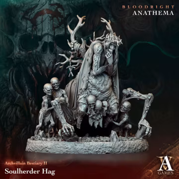 Soulherder Hag (5 sizes) Unpainted Miniature DnD 5e | 28mm,32mm, 54mm,75mm,100 Scales