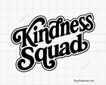 Kindness Squad Svg: Retro Groovy Positive Affirmation (Digital File)
