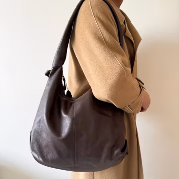 Soft Leather Hobo Bag, Slouchy Crossbody, Large Tote Shoulder Handbag, Fits 15" Laptop
