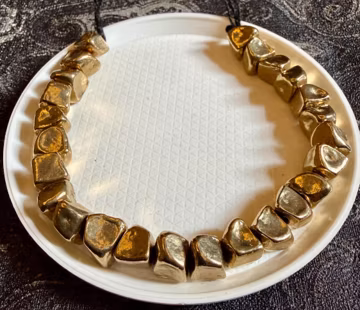 9 mm 30 pc Handmade Brass Irregular Beads: Tribal Ethnic Spacer Beads