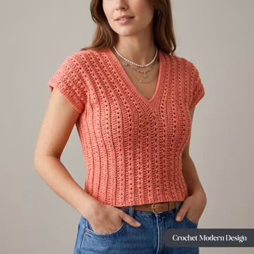 Crochet Top Pattern, Easy Beginner Crochet Summer Top, PDF Pattern with Video Tutorial, Side to Side Crochet Top, Women Sizes XS-XL