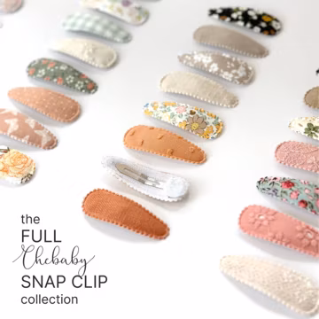Fabric Snap Clips: Baby Girl Hair Barrettes (2.25" x 3/4")