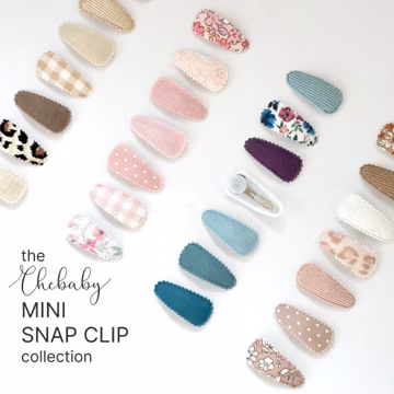 Mini Fabric Snap Clips: Baby Toddler Hair Accessories