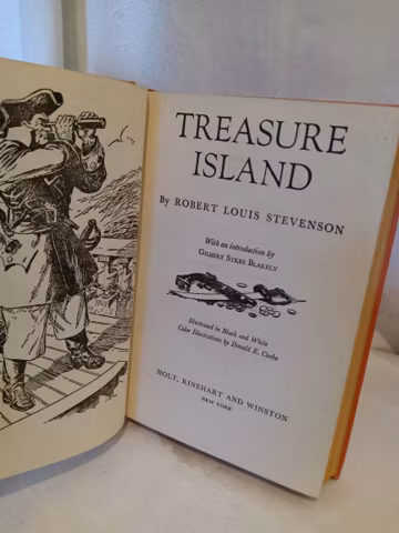 Treasure Island, books, vintage books, classic book, Robert Louis Stevenson, children's book, story book, children's classic book