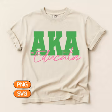 AKA Educator SVG | Sorority Teacher svg | AKA png File | Digital Download for Cricut