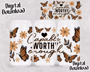 16oz Libby can wrap self love daily affirmations , Sublimation design templates, 16oz png Digital download. Clip art download, 16oz wrap