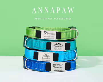 Personalized Dog Collar In Reflective Nylon,Adjustable Puppy Collar With Engraved Name ID Tag,Fancy Cat Collar Leash Set For Birthday Gift