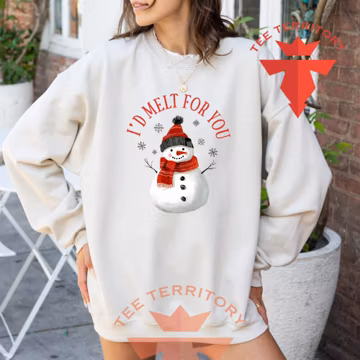 Iβd Melt For You Sweatshirt, Snowman Christmas Sweater, Cute Winter Sweatshirt, Christmas Gildan Winter Crewneck, Cute Holiday Sweater