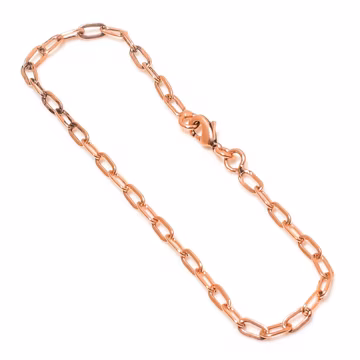 Solid Copper Link Chain, 100 % Oxidized Copper Chain Bracelet, Top Quality Pure Copper Designer Bracelet, Solid Paper Clip Chain For Gifts