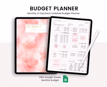 Digital Budget Planner: Finance Tracker, GoodNotes Compatible (Portrait) (PDF Download