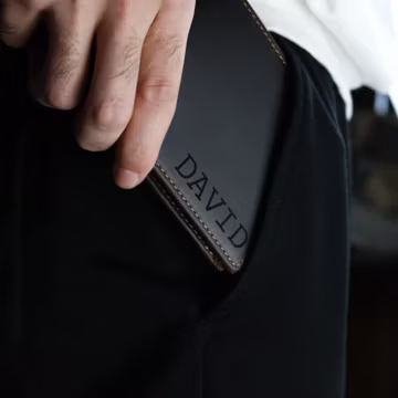 Anniversary Gift for Him,Personalized Wallet,Mens Wallet,Engraved Wallet,Leather Wallet,Custom Wallet,Boyfriend Gift for Men,Gift for Dad