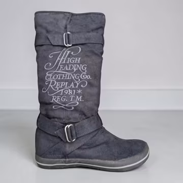 The Replay High Knee Inner Fur Flat Boots