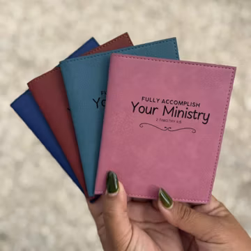 Fully Accomplish Your Ministry - Tract Holder / Soft Faux Leather Wallet for new tracts - JW - Holds around 40 tracts! Pioneer Baptism gift