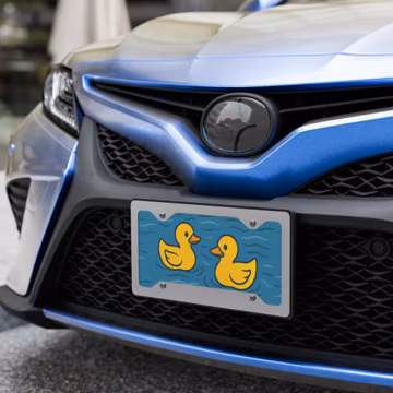 Yellow Rubber Duck License Plate: Car, Truck & SUV Vanity Plate
