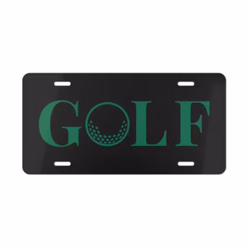 Classic Golf Text Vanity Plate