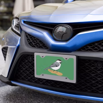 Chickadee Vanity License Plate, Bird Lover Front Car Tag