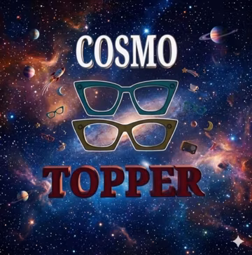 1 "COSMO" 3D Printed Magnetic Glasses Topper Blank with Magnets INSTALLED Pair Compatible