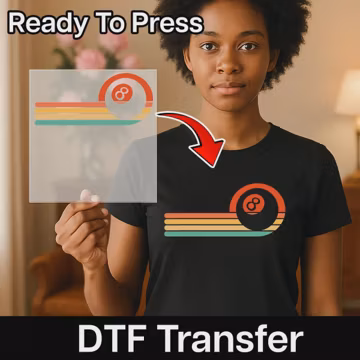 Retro Eight Ball DTF Transfer, Ready To Press, Pool Player Apparel, Billiards Design, Vintage Style Cue Ball, Sports Game Transfer
