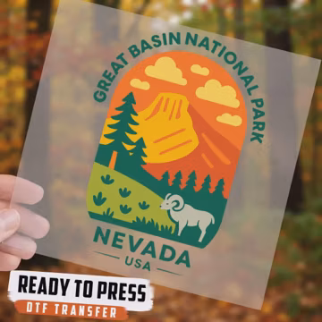 Vintage Great Basin National Park DTF Transfer, Nevada USA Ready To Press, Great Basin Nevada Heat Transfer, National Park DTF Transfer