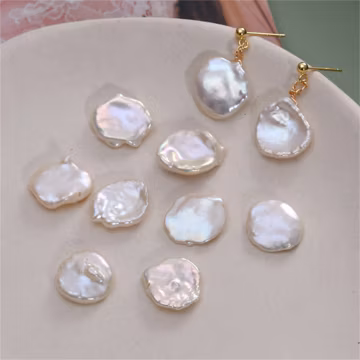 Natural Shell Irregular Beads, Fresh Water Pearl Beads, Geometric Bead, Flower Petal Flower, Baroque Pearl Bead, Bracelet Spacer 14mm-15mm