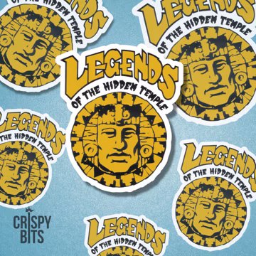 Legends of the Hidden Temple Sticker | Nickelodeon | 90s Sticker | Nick | Olmec | Red Jaguars | Silver Snakes | Purple Parrots | Games