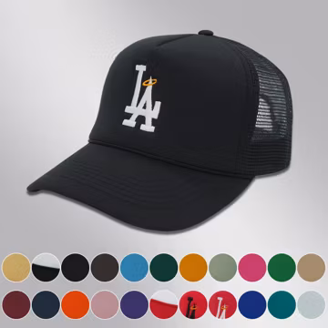 LA Los Angeles Trucker Cap, Baseball Hat with a Halo