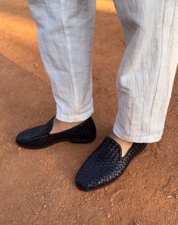 Woven leather shoes, unique design footwear, Handmade Braided Leather Moccasins, Rustic Wedding Loafers for men