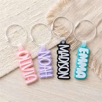 Personalized Acrylic Keychain for Sports Bags, Custom Team Gift for Kids, Acrylic Name Key Chain for Gym