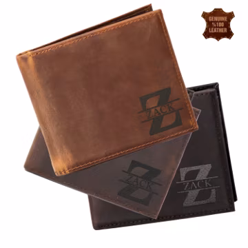 Custom Leather Wallet, Personalized Gift, Mens Wallet, Christmas Gift for Men, Wallet Gift for Son, Husband, Dad, Grandpa, Father in Law