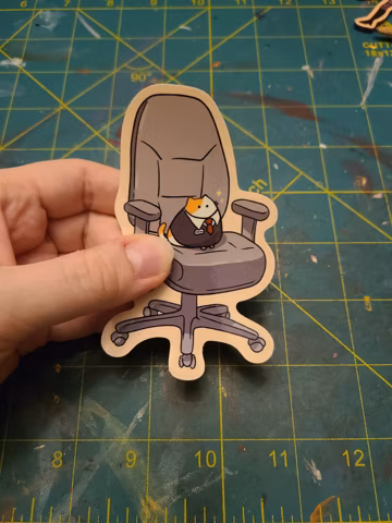 Boss Kitty Sticker / Cat Sticker / Vinyl Sticker / Journaling / Scrapbooking / Hydroflask /Hydroflask Sticker / Cat / Waterproof Sticker
