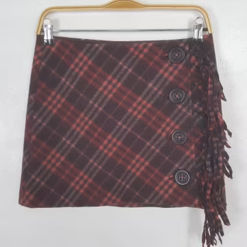 Vintage Burberry London Blue Label Nova Check Wool Skirts