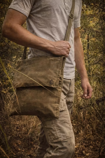 Waxed Canvas Haversack: Traditional Bushcraft Forager Bag
