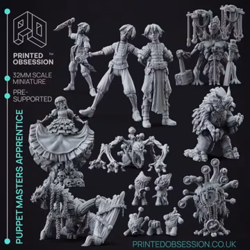 Puppet Master's Apprentice by Printed Obsession | Unpainted Resin Miniature for DnD RPG Tabletop