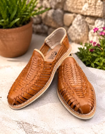Men’s Mexican Huarache Sandals Handmade Leather | Woven Huaraches Slip On Shoes