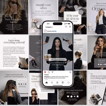 Instagram Carousel Templates Business coach Financial expert Content Creators Social media agency Carousel post Viral IG Trendy Instagram