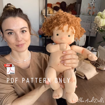 Waldorf Baby Doll Sewing Pattern – 16 Inch (42 cm) PDF Download, No Instructions