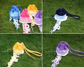 JellyFish Bag Handmade Crochet- JellyFish Pouch, Summer Accessory, Crochet Beach Bags, Cute Crochet Pouch, Ocean Purse, Shoulder Bag