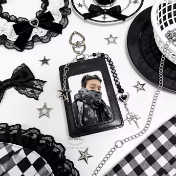 Aesthetic Kpop Photo Keychain, Kpop Photocard Holder, Personalization ID Card Holder,kpop bag charm,Custom Kpop Name Keychain,Kpop Fan Gifts