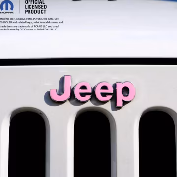 Jeep Emblem Overlay Decals All PINK